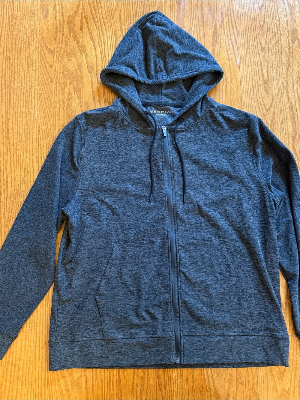 Beyond Yoga Men's Zip-Up Hoodie - Charcoal Gray